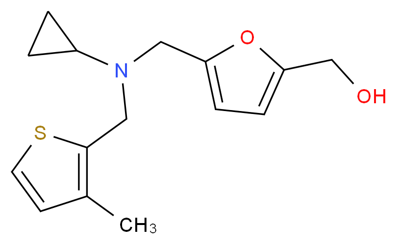 [5-({cyclopropyl[(3-methyl-2-thienyl)methyl]amino}methyl)-2-furyl]methanol_Molecular_structure_CAS_)