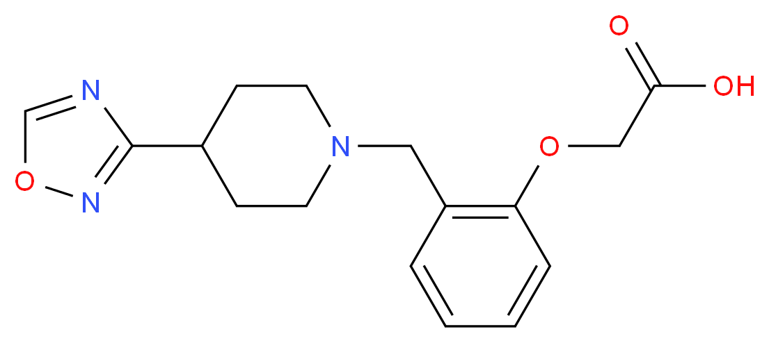 (2-{[4-(1,2,4-oxadiazol-3-yl)piperidin-1-yl]methyl}phenoxy)acetic acid_Molecular_structure_CAS_)