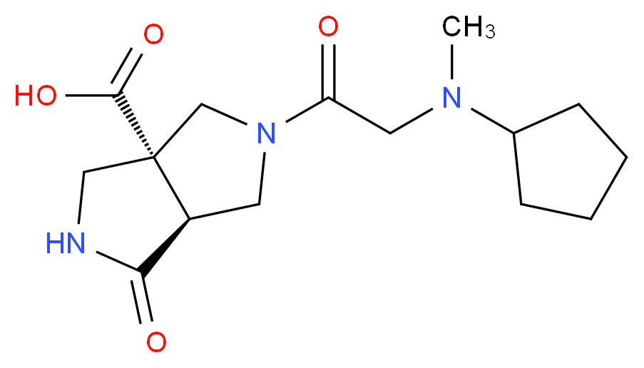 (3aR*,6aS*)-5-(N-cyclopentyl-N-methylglycyl)-1-oxohexahydropyrrolo[3,4-c]pyrrole-3a(1H)-carboxylic acid_Molecular_structure_CAS_)