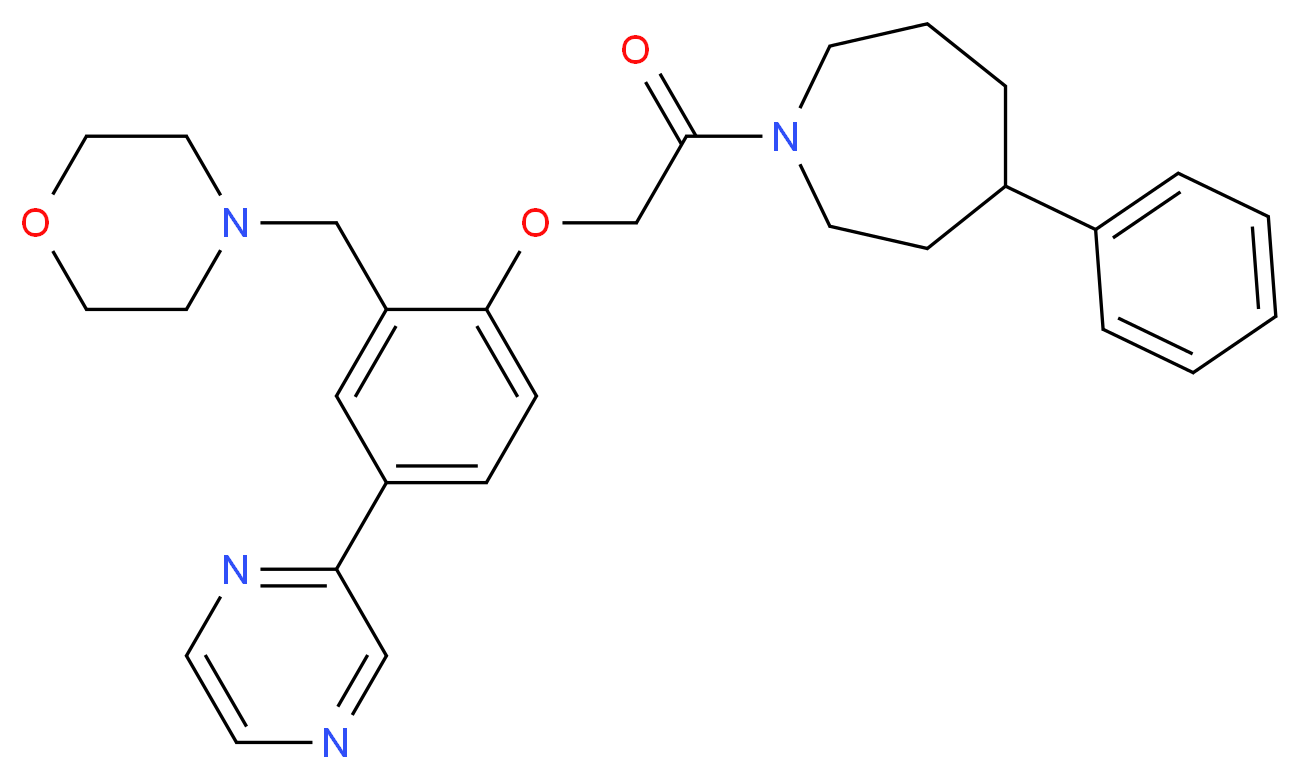 1-{[2-(4-morpholinylmethyl)-4-(2-pyrazinyl)phenoxy]acetyl}-4-phenylazepane_Molecular_structure_CAS_)