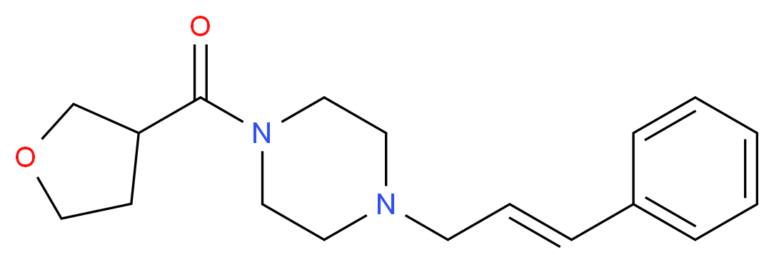 1-[(2E)-3-phenylprop-2-en-1-yl]-4-(tetrahydrofuran-3-ylcarbonyl)piperazine_Molecular_structure_CAS_)