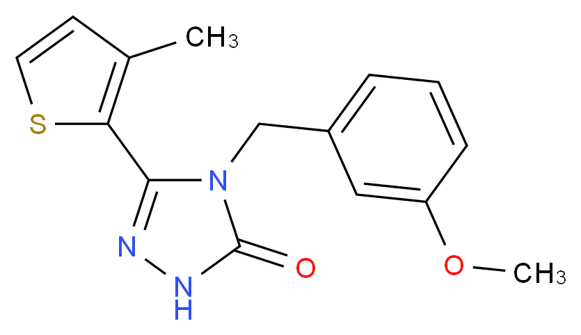 4-(3-methoxybenzyl)-5-(3-methyl-2-thienyl)-2,4-dihydro-3H-1,2,4-triazol-3-one_Molecular_structure_CAS_)