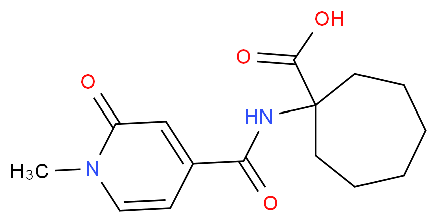 1-(1-methyl-2-oxo-1,2-dihydropyridine-4-amido)cycloheptane-1-carboxylic acid_Molecular_structure_CAS_)