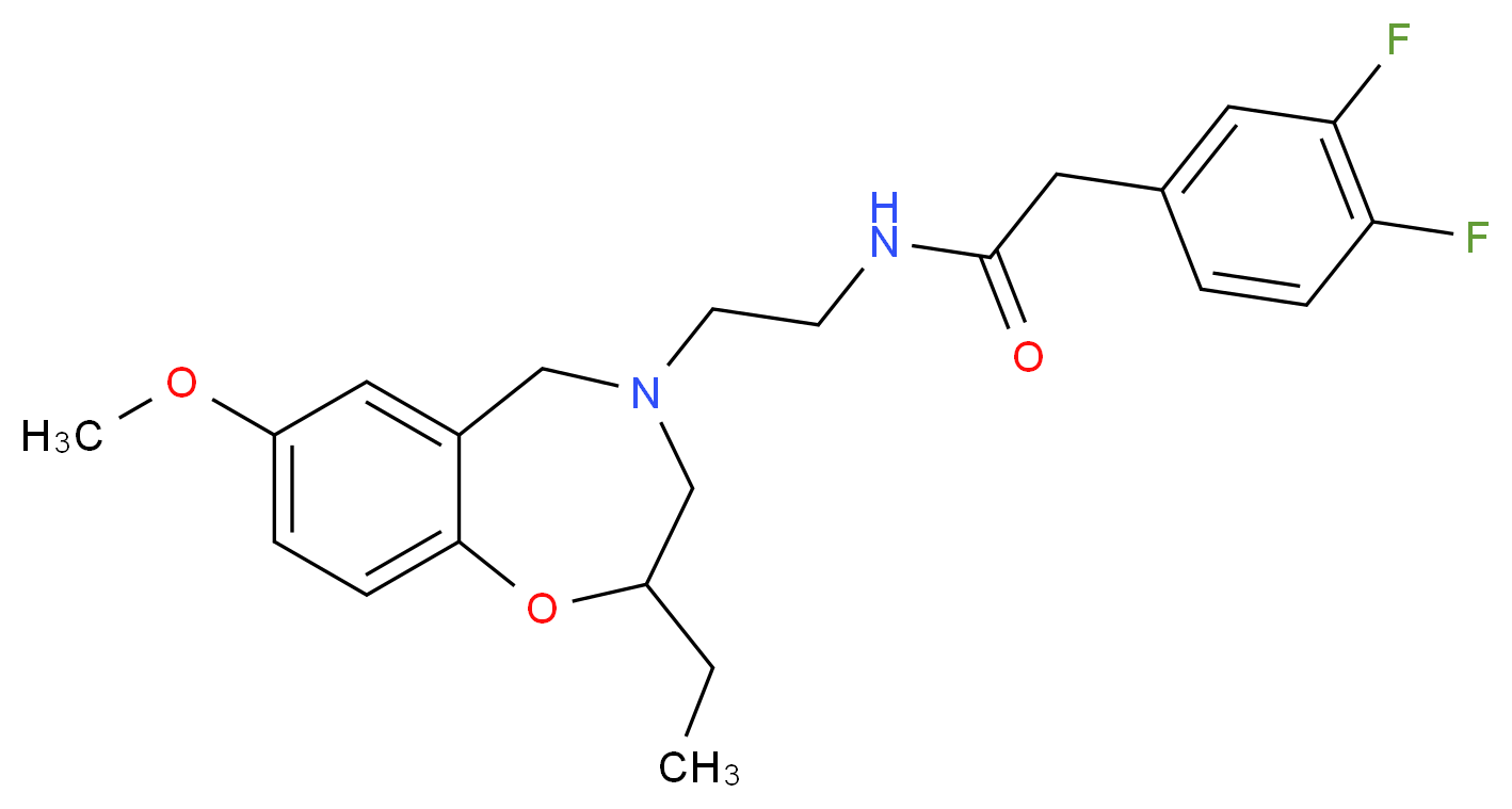 2-(3,4-difluorophenyl)-N-[2-(2-ethyl-7-methoxy-2,3-dihydro-1,4-benzoxazepin-4(5H)-yl)ethyl]acetamide_Molecular_structure_CAS_)