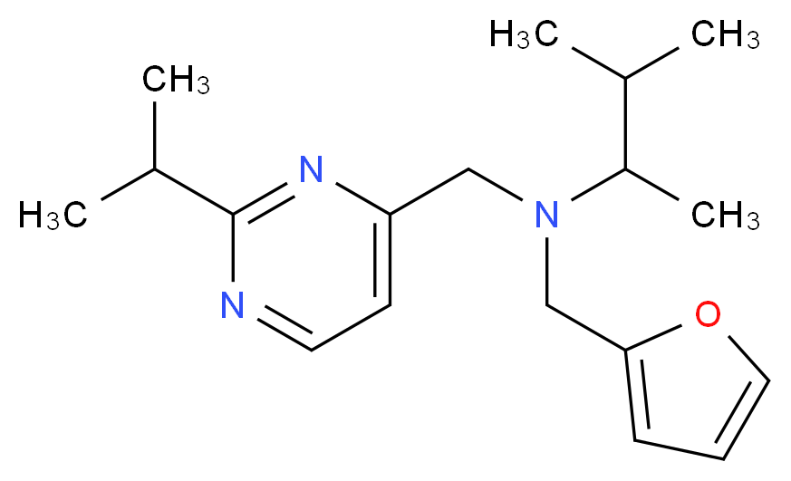 (1,2-dimethylpropyl)(2-furylmethyl)[(2-isopropylpyrimidin-4-yl)methyl]amine_Molecular_structure_CAS_)