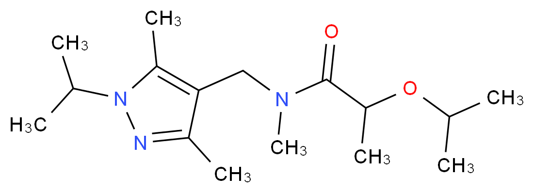 2-isopropoxy-N-[(1-isopropyl-3,5-dimethyl-1H-pyrazol-4-yl)methyl]-N-methylpropanamide_Molecular_structure_CAS_)