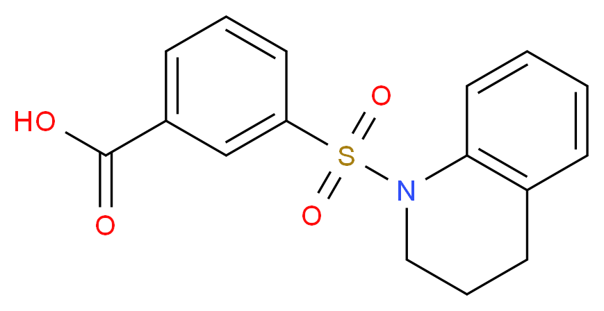 3-(3,4-Dihydro-2H-quinoline-1-sulfonyl)-benzoic acid_Molecular_structure_CAS_)