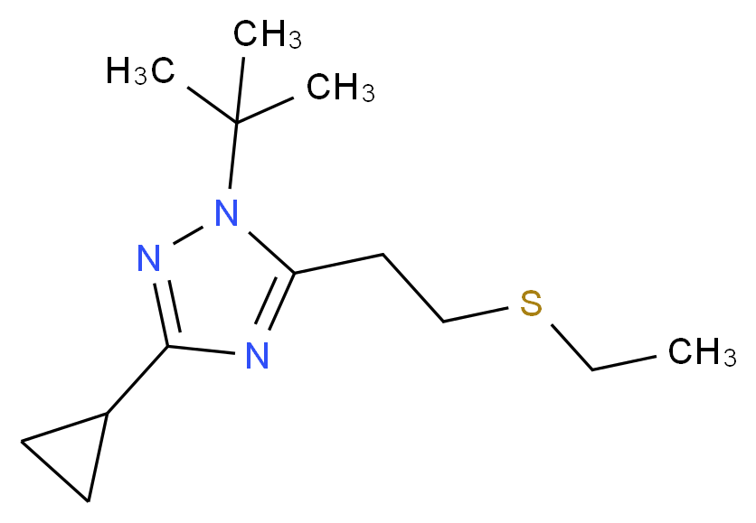 1-tert-butyl-3-cyclopropyl-5-[2-(ethylthio)ethyl]-1H-1,2,4-triazole_Molecular_structure_CAS_)