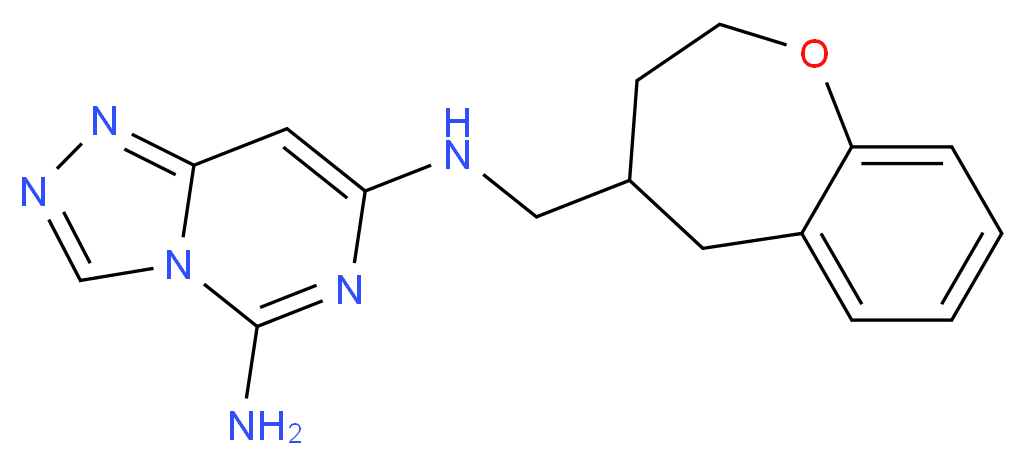 N~7~-(2,3,4,5-tetrahydro-1-benzoxepin-4-ylmethyl)[1,2,4]triazolo[4,3-c]pyrimidine-5,7-diamine_Molecular_structure_CAS_)