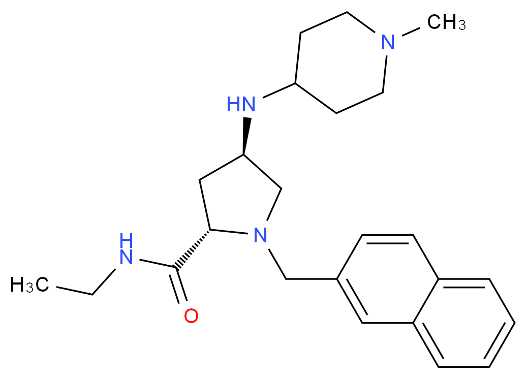 (4R)-N-ethyl-4-[(1-methyl-4-piperidinyl)amino]-1-(2-naphthylmethyl)-L-prolinamide_Molecular_structure_CAS_)
