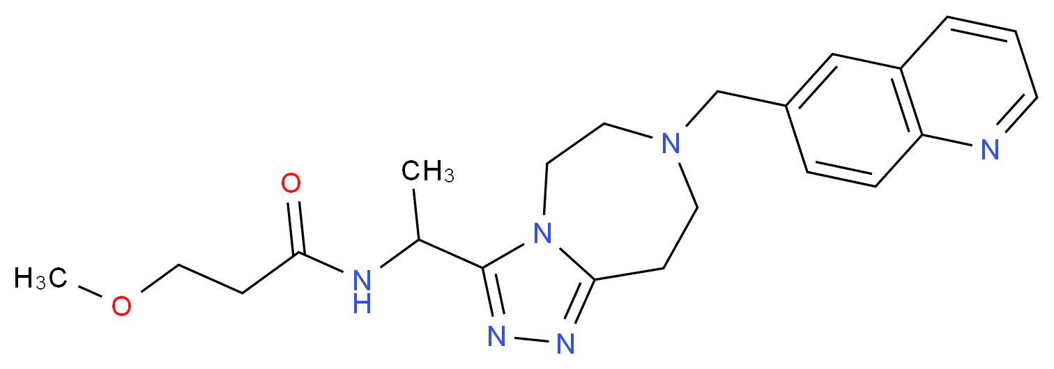 3-methoxy-N-{1-[7-(6-quinolinylmethyl)-6,7,8,9-tetrahydro-5H-[1,2,4]triazolo[4,3-d][1,4]diazepin-3-yl]ethyl}propanamide_Molecular_structure_CAS_)