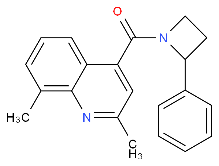2,8-dimethyl-4-[(2-phenyl-1-azetidinyl)carbonyl]quinoline_Molecular_structure_CAS_)