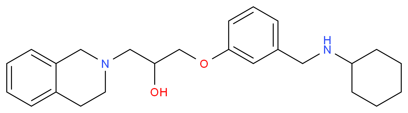 1-{3-[(cyclohexylamino)methyl]phenoxy}-3-(3,4-dihydro-2(1H)-isoquinolinyl)-2-propanol_Molecular_structure_CAS_)