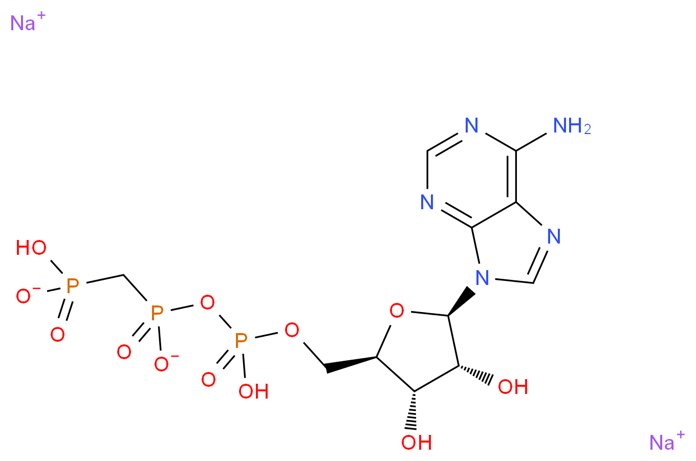 β,γ-Methyleneadenosine 5′-triphosphate disodium salt_Molecular_structure_CAS_7414-56-4)