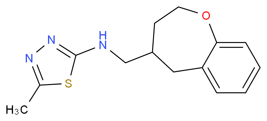 5-methyl-N-(2,3,4,5-tetrahydro-1-benzoxepin-4-ylmethyl)-1,3,4-thiadiazol-2-amine_Molecular_structure_CAS_)