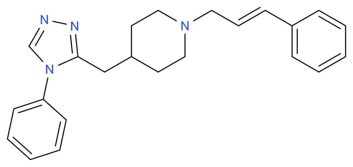 1-[(2E)-3-phenylprop-2-en-1-yl]-4-[(4-phenyl-4H-1,2,4-triazol-3-yl)methyl]piperidine_Molecular_structure_CAS_)