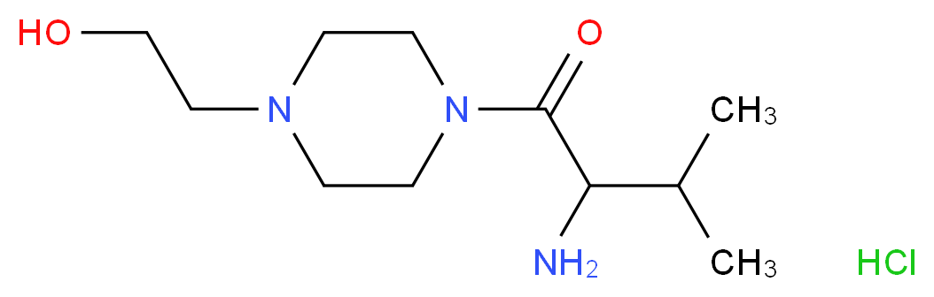 2-Amino-1-[4-(2-hydroxyethyl)-1-piperazinyl]-3-methyl-1-butanone hydrochloride_Molecular_structure_CAS_)