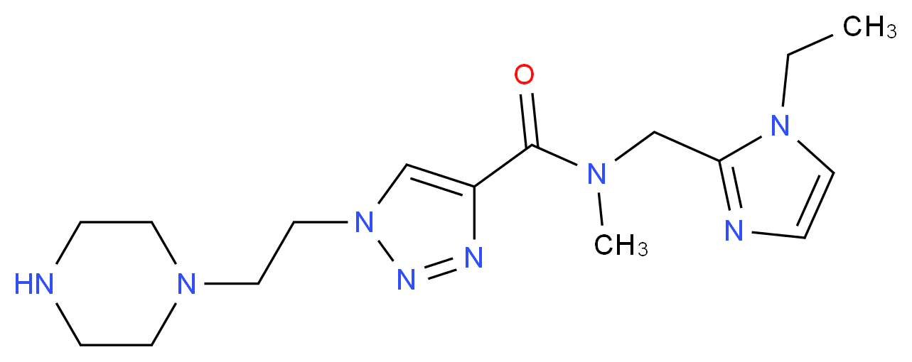 N-[(1-ethyl-1H-imidazol-2-yl)methyl]-N-methyl-1-(2-piperazin-1-ylethyl)-1H-1,2,3-triazole-4-carboxamide_Molecular_structure_CAS_)