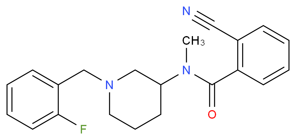 2-cyano-N-[1-(2-fluorobenzyl)-3-piperidinyl]-N-methylbenzamide_Molecular_structure_CAS_)