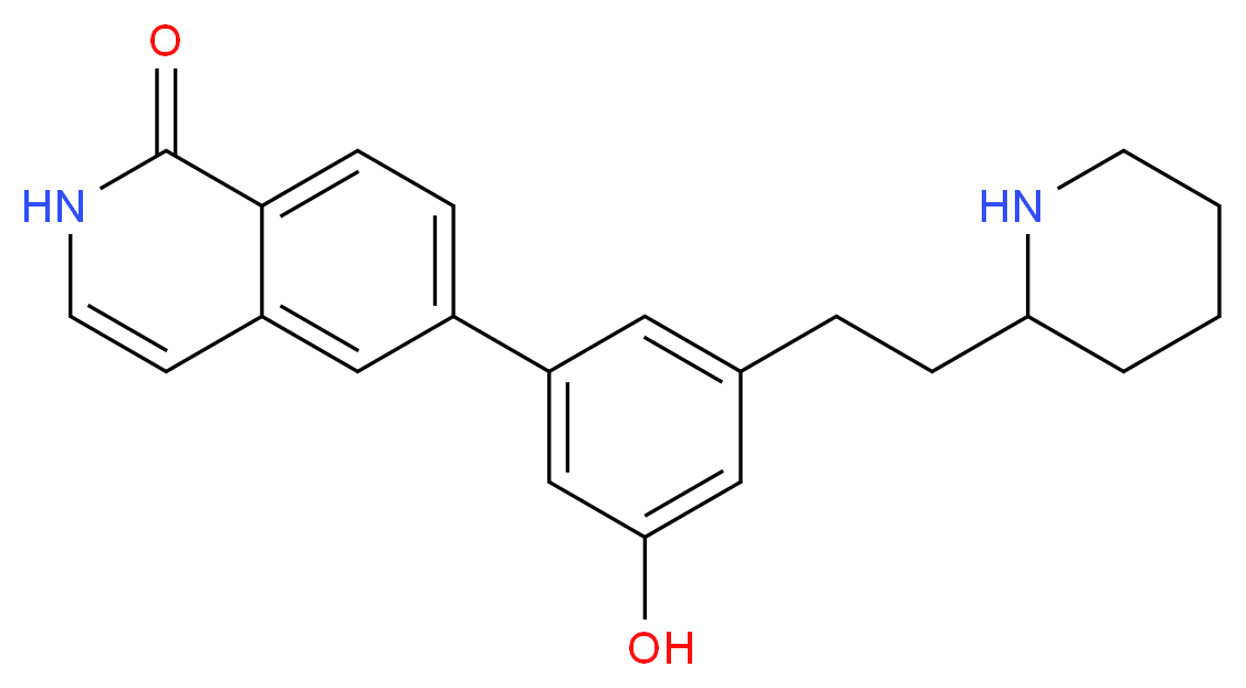6-[3-hydroxy-5-(2-piperidin-2-ylethyl)phenyl]isoquinolin-1(2H)-one_Molecular_structure_CAS_)