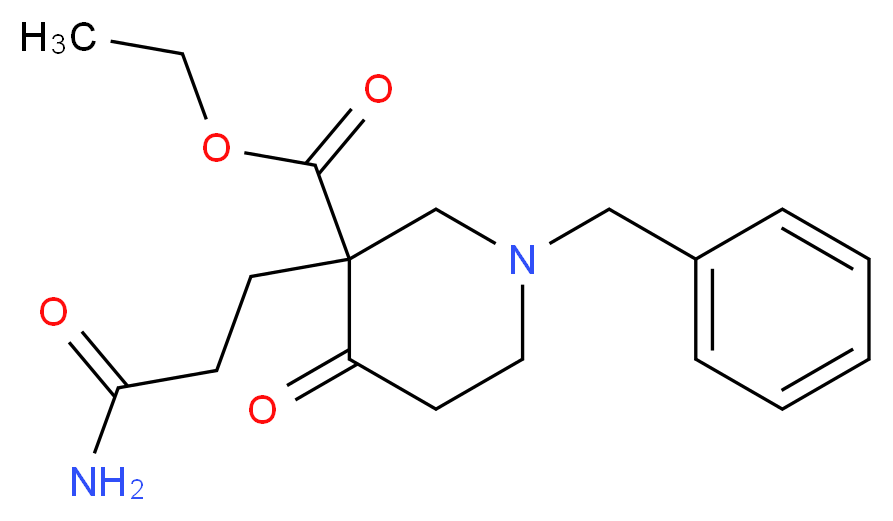 ethyl 3-(3-amino-3-oxopropyl)-1-benzyl-4-oxopiperidine-3-carboxylate_Molecular_structure_CAS_)
