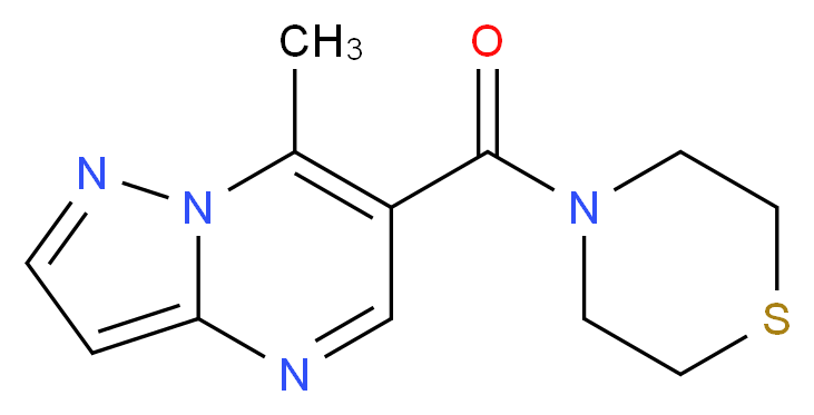7-methyl-6-(thiomorpholin-4-ylcarbonyl)pyrazolo[1,5-a]pyrimidine_Molecular_structure_CAS_)