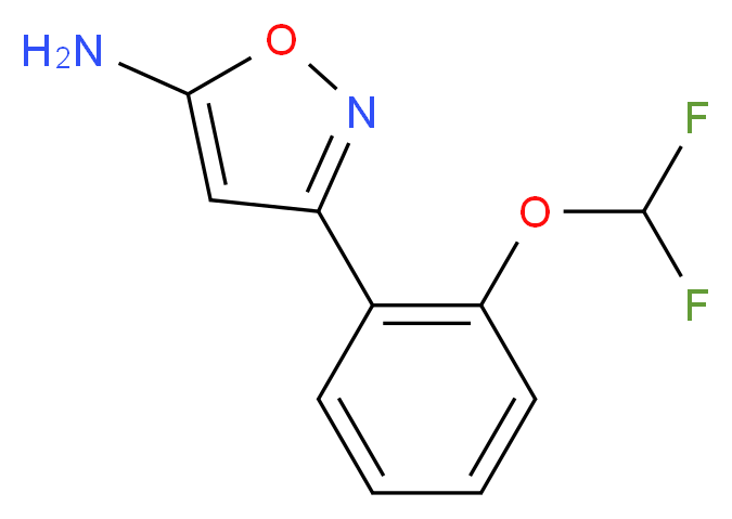 3-[2-(difluoromethoxy)phenyl]-1,2-oxazol-5-amine_Molecular_structure_CAS_)