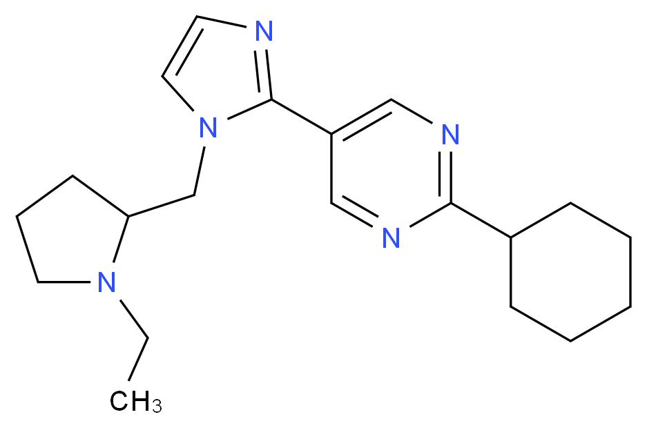 2-cyclohexyl-5-{1-[(1-ethylpyrrolidin-2-yl)methyl]-1H-imidazol-2-yl}pyrimidine_Molecular_structure_CAS_)