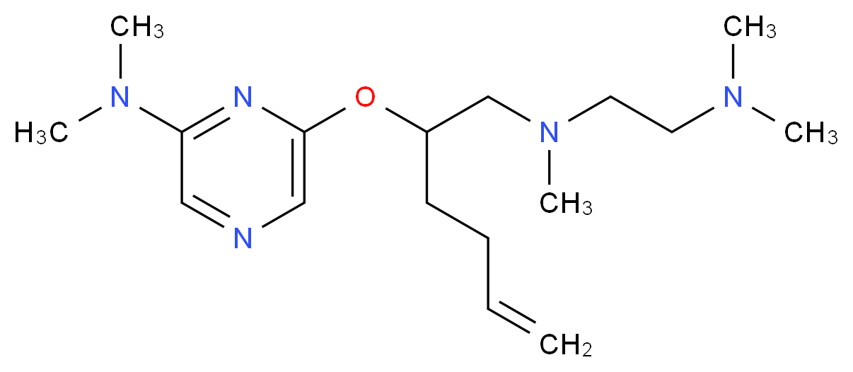 N-(2-{[6-(dimethylamino)pyrazin-2-yl]oxy}hex-5-en-1-yl)-N,N',N'-trimethylethane-1,2-diamine_Molecular_structure_CAS_)