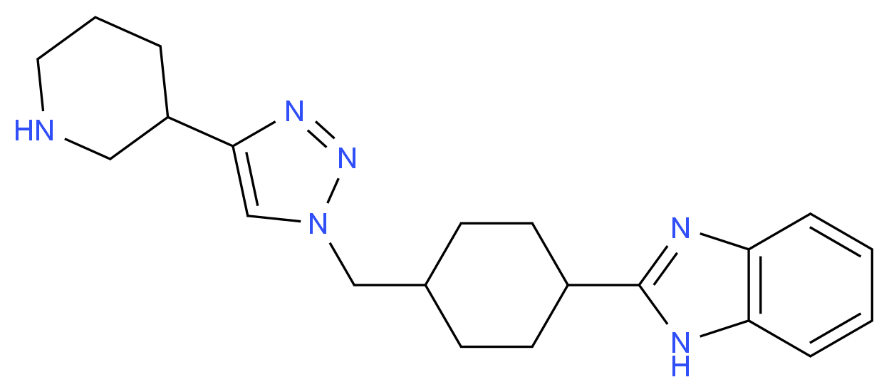 2-{4-[(4-piperidin-3-yl-1H-1,2,3-triazol-1-yl)methyl]cyclohexyl}-1H-benzimidazole_Molecular_structure_CAS_)