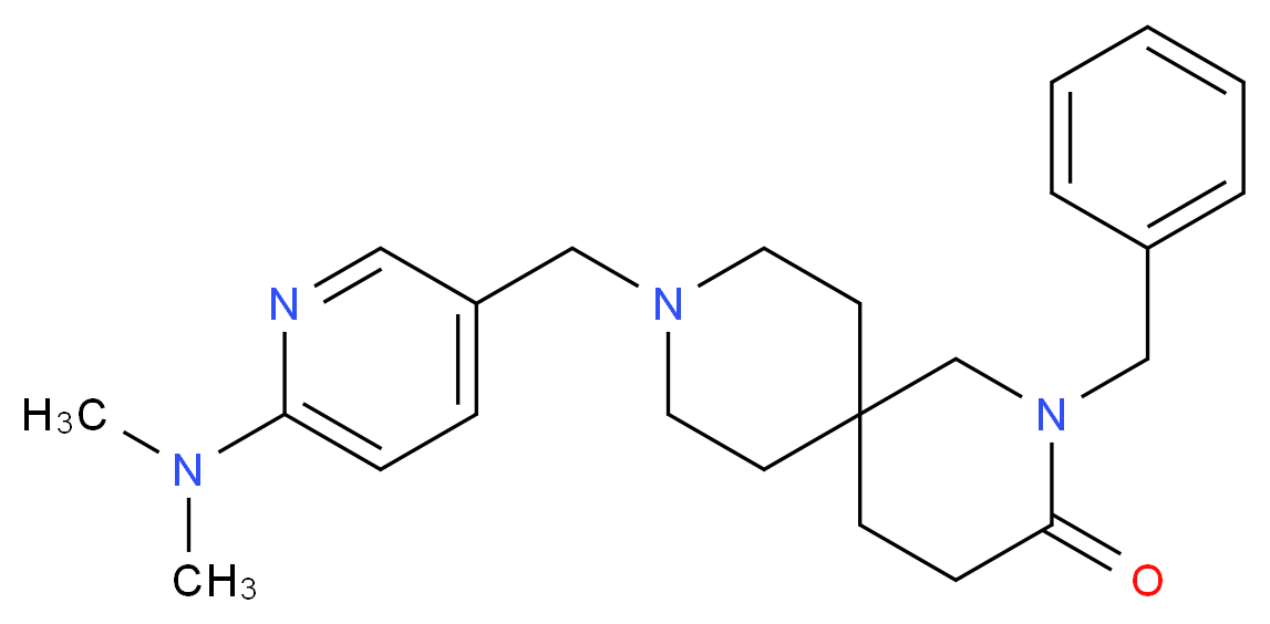 2-benzyl-9-{[6-(dimethylamino)pyridin-3-yl]methyl}-2,9-diazaspiro[5.5]undecan-3-one_Molecular_structure_CAS_)