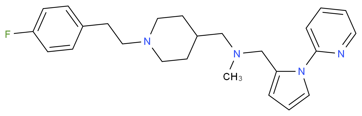 ({1-[2-(4-fluorophenyl)ethyl]-4-piperidinyl}methyl)methyl{[1-(2-pyridinyl)-1H-pyrrol-2-yl]methyl}amine_Molecular_structure_CAS_)