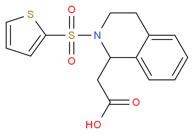 [2-(Thiophene-2-sulfonyl)-1,2,3,4-tetrahydro-isoquinolin-1-yl]-acetic acid_Molecular_structure_CAS_)