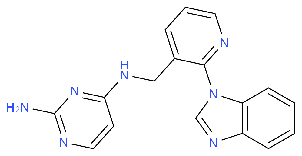 N~4~-{[2-(1H-benzimidazol-1-yl)pyridin-3-yl]methyl}pyrimidine-2,4-diamine_Molecular_structure_CAS_)