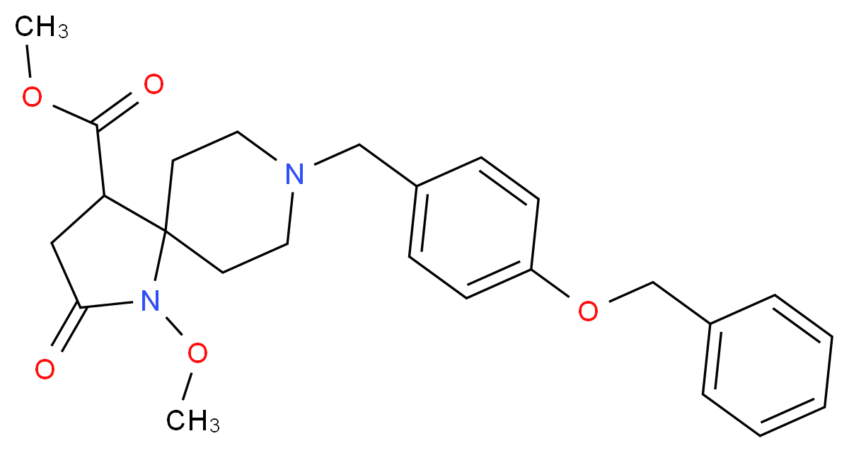methyl 8-[4-(benzyloxy)benzyl]-1-methoxy-2-oxo-1,8-diazaspiro[4.5]decane-4-carboxylate_Molecular_structure_CAS_)