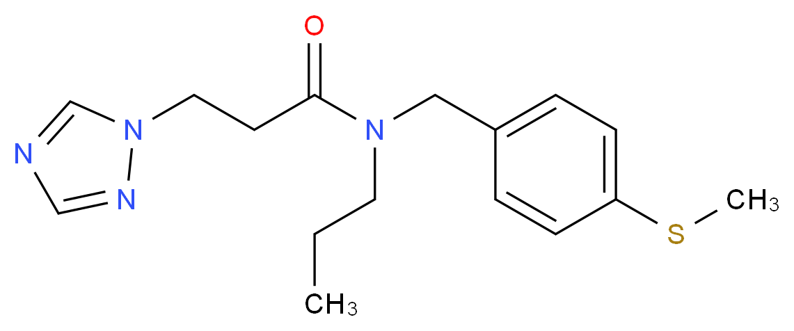 N-[4-(methylthio)benzyl]-N-propyl-3-(1H-1,2,4-triazol-1-yl)propanamide_Molecular_structure_CAS_)