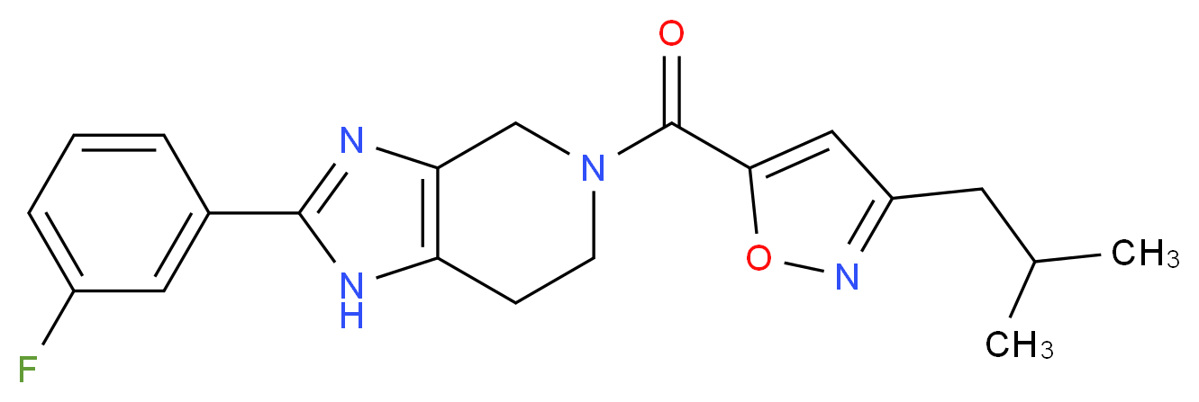 2-(3-fluorophenyl)-5-[(3-isobutylisoxazol-5-yl)carbonyl]-4,5,6,7-tetrahydro-1H-imidazo[4,5-c]pyridine_Molecular_structure_CAS_)