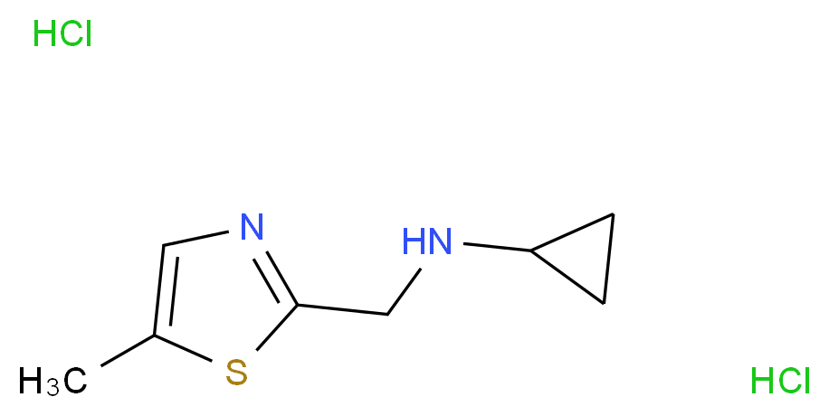 N-[(5-Methyl-1,3-thiazol-2-yl)methyl]-cyclopropanamine dihydrochloride_Molecular_structure_CAS_)