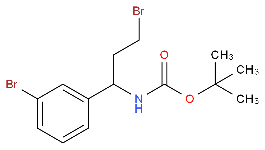 TERT-BUTYL 3-BROMO-1-(3-BROMOPHENYL)PROPYLCARBAMATE_Molecular_structure_CAS_)