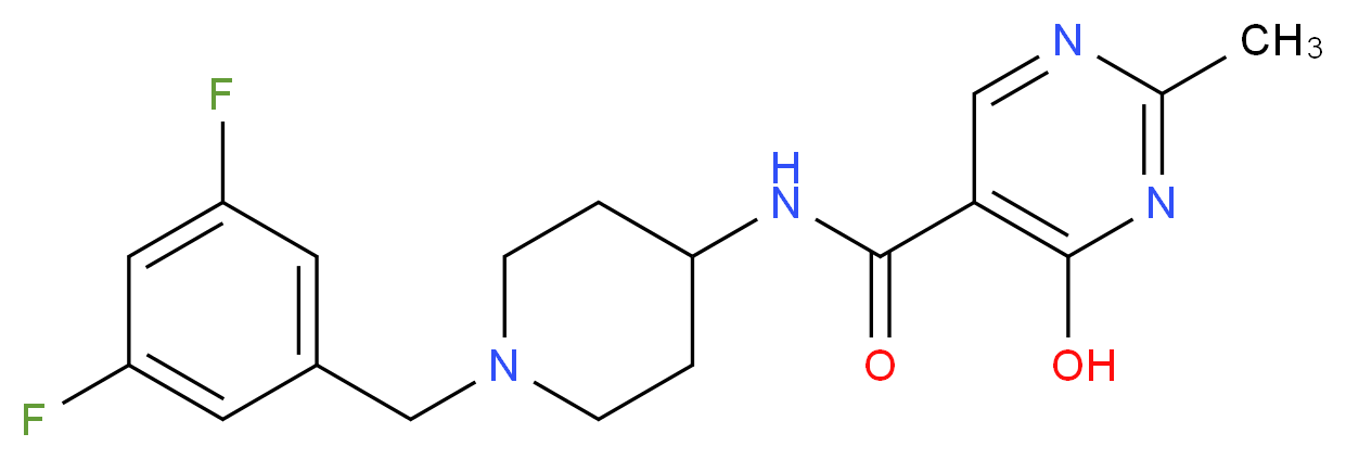 N-[1-(3,5-difluorobenzyl)piperidin-4-yl]-4-hydroxy-2-methylpyrimidine-5-carboxamide_Molecular_structure_CAS_)