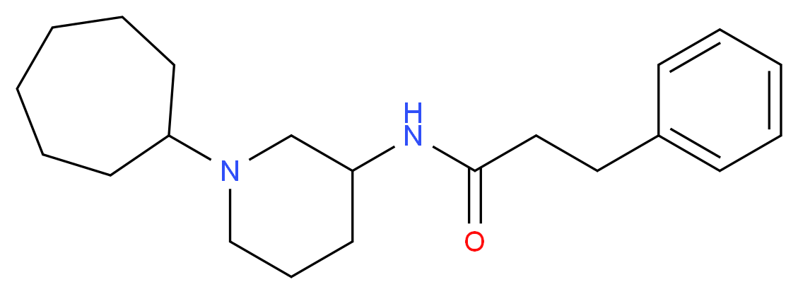 N-(1-cycloheptyl-3-piperidinyl)-3-phenylpropanamide_Molecular_structure_CAS_)