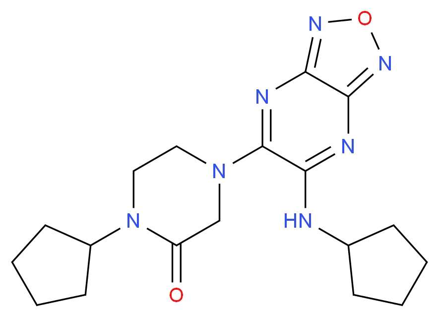 1-cyclopentyl-4-[6-(cyclopentylamino)[1,2,5]oxadiazolo[3,4-b]pyrazin-5-yl]-2-piperazinone_Molecular_structure_CAS_)