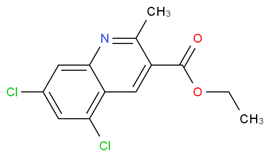 5,7-DICHLORO-2-METHYLQUINOLINE-3-CARBOXYLIC ACID ETHYL ESTER_Molecular_structure_CAS_948293-72-9)