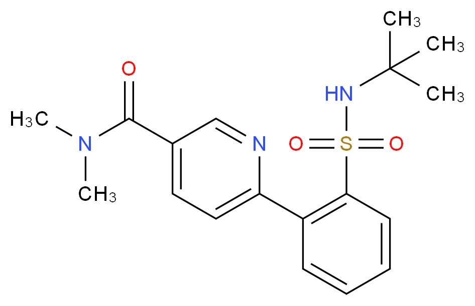 6-{2-[(tert-butylamino)sulfonyl]phenyl}-N,N-dimethylnicotinamide_Molecular_structure_CAS_)