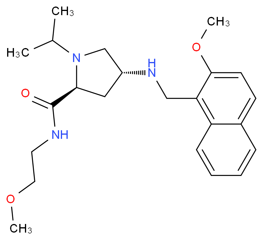 (4R)-1-isopropyl-N-(2-methoxyethyl)-4-{[(2-methoxy-1-naphthyl)methyl]amino}-L-prolinamide_Molecular_structure_CAS_)