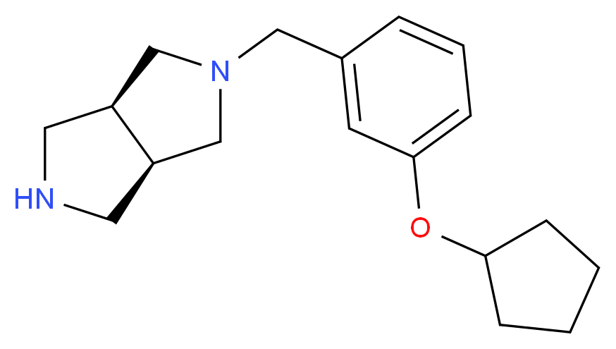 (3aR*,6aS*)-2-[3-(cyclopentyloxy)benzyl]octahydropyrrolo[3,4-c]pyrrole_Molecular_structure_CAS_)