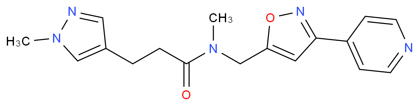 N-methyl-3-(1-methyl-1H-pyrazol-4-yl)-N-{[3-(4-pyridinyl)-5-isoxazolyl]methyl}propanamide_Molecular_structure_CAS_)