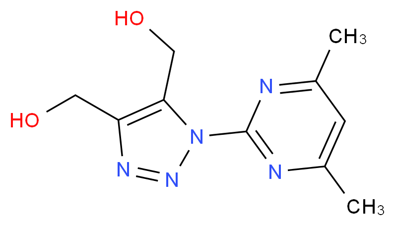 [1-(4,6-Dimethyl-2-pyrimidinyl)-5-(hydroxymethyl)-1H-1,2,3-triazol-4-yl]methanol_Molecular_structure_CAS_)