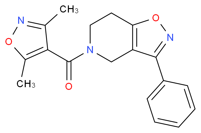5-[(3,5-dimethyl-4-isoxazolyl)carbonyl]-3-phenyl-4,5,6,7-tetrahydroisoxazolo[4,5-c]pyridine_Molecular_structure_CAS_)