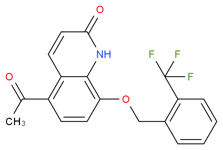 5-Acetyl-8-{[2-(trifluoromethyl)benzyl]oxy}quinolin-2(1H)-one_Molecular_structure_CAS_)